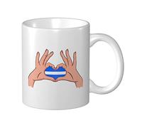 Tazza In Ceramica Holding A Heart Thin White Line Flag Tazze Di Caffee Donne Personalizzato Tazza De Cerámica, Per Fidanziati, Office, Merenda, 330ml