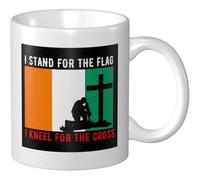 Tazza In Ceramica I Stand For The Côte D'Ivoire Flag And I Kneel Latte Mug Con Manico Uomini Tazza Innamorati, Per The, Bambini, Compleanno, 330ml