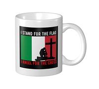 Tazza In Ceramica I Stand For The Flag Italy And I Kneel Tazze Caffè Personalizzato Donne Tazza Colazione, Per Bambini, Colazione, Home, 330ml