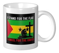 Tazza In Ceramica I Stand For The Sao Tome And Principe Flag And I Kneel Tazze Caffè Uomini Con Manico Tazza Innamorati, Per Home, Fidanziati, The, 330ml