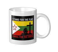 Tazza In Ceramica I Stand For The State National Army Flag And I Kneel Thè Mug Donne Con Manico Tazza Innamorati, Per Work, Fidanziati, Colazione, 330ml
