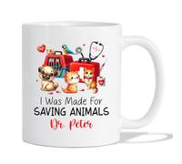 Tazza In Ceramica I Was Made For Saving Animals White Per 330ML