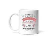 Tazza in Ceramica If At First You Do Not Succeed Try Again Happy Mothers Day for Mom Coffee Mug Personalizzata Mug Durevole per Natale Ufficio Compleanno 330Ml
