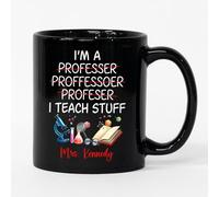 Tazza In Ceramica I'M A Professor I Teach Stuff Black Per 330ML
