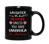 Tazza In Ceramica Laughter Is The Best Medicine Black Per 330ML