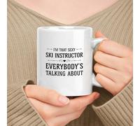 Tazza in Ceramica Maestro di Sci White Sono Quel Maestro di Sci di Cui Tutti Parlano Tazza da Caffe Perfetto Tazza in Porcellana Lavabile Tazza Regalo per Ogni Occasione Collega Ufficio 330Ml
