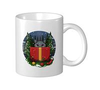 Tazza In Ceramica Merry Christmas Cat Box Tazze Caffè Con Manico Donne Tazza Divertente, Per The, Fidanziati, Merenda, 330ml