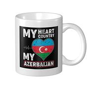 Tazza In Ceramica My Heart My Country My Azerbaijan Tazze Caffè Uomini Donne Tazza Divertente, Per Work, The, Merenda, 330ml