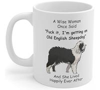 Tazza in Ceramica Old English Sheepdog Mom Ceramica Mugs Personalizzata Coffee Mug Antimacchia per Colazione Natale Uomo Donna 330Ml