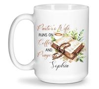 Tazza in Ceramica Pastor Wife Mug Divertente Coffee Mug Perfetto Tazza in Porcellana per Collega Ufficio Ogni Occasione 330Ml