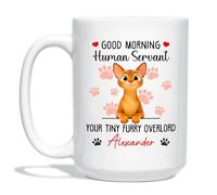 Tazza In Ceramica Personalized Abyssinia White Coffee Mug Per 330ML