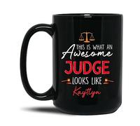 Tazza In Ceramica Personalized Awesome Judge Looks Like Black Per 330ML