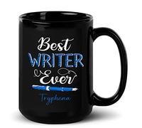 Tazza In Ceramica Personalized Best Writer Ever Black Per 330ML