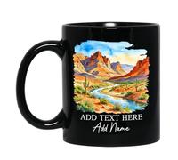 Tazza In Ceramica Personalized Big Bend National Park Black Per 330ML