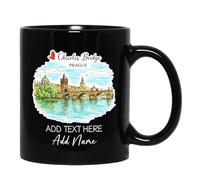Tazza In Ceramica Personalized Charles Bridge Black Per 330ML