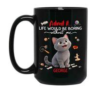 Tazza In Ceramica Personalized Chartreux Black Coffee Mug Per 330ML