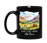 Tazza In Ceramica Personalized Denali National Park Black Per 330ML