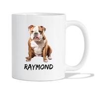 Tazza In Ceramica Personalized English Bulldog White Per 330ML
