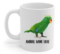 Tazza In Ceramica Personalized Green Male Eclectus Parrot Angel Wing Colorata Tazze Caffe Antimacchia Mug In Porcellana Per Thè Latte Quotidiano