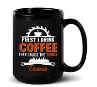 Tazza In Ceramica Personalized I Build The Things Black Per 330ML