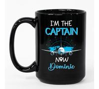Tazza In Ceramica Personalized I'M The Captain Black Per 330ML