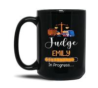 Tazza In Ceramica Personalized Judge In Progress Black Per 330ML