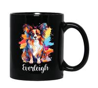 Tazza In Ceramica Personalized Papillon Black Per 330ML