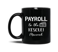 Tazza In Ceramica Personalized Payroll To The Rescue Black Per 330ML