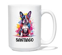 Tazza In Ceramica Personalized Terrier Dog White Per 330ML