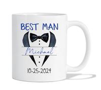 Tazza In Ceramica Personalized The Best Man White Coffee Mug Per 330ML