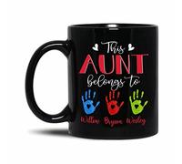 Tazza In Ceramica Personalized This Aunt Belong To 3 Black Per 330ML