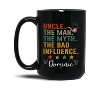 Tazza In Ceramica Personalized Uncle The Man The Myth Black Per 330ML