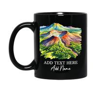 Tazza In Ceramica Personalized Volcanoes National Park Black Per 330ML