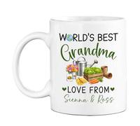 Tazza In Ceramica Personalized World'S Best Grandma White Per 330ML