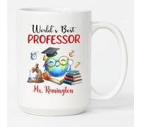 Tazza In Ceramica Personalized World'S Best Professor White Per 330ML