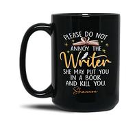 Tazza In Ceramica Please Do Not Annoy The Writer Women Blac Per 330ML