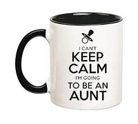 Tazza in Ceramica Pregnancy I Can't Keep Calm I'm An Aunt Baby Shower Idea Tazza Mug Multi-Colour Tazza Regalo Standard Tazza da Caffe per Ogni Occasione Collega Lavori 330ML