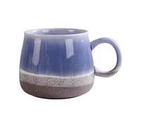 Tazza in ceramica smaltata stile nordico, 500 ml, stile retrò, grande capacità, blu