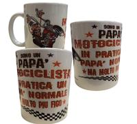 Tazza in Ceramica Sono Un papa' Moticiclista 500 ML 18X8 cm. PS 09370-3022