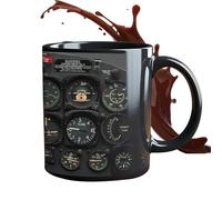 Tazza in ceramica, tazze da caffè romanzo | Tazze da caffè in ceramica aereo - Tazza da caffè portatile con manico, tazze da tè multifunzionali per cappuccino, acqua