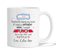 Tazza In Ceramica Thank You For Being My Mom White Per 330ML