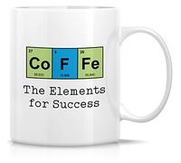Tazza in Ceramica The Elements for Success Chemist Chemistry Tazzine da caffè Personalizzata Mug Antimacchia per Compleanno Ufficio Natale 330Ml
