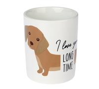 Tazza in ceramica TIAKI "I Love You Long Time" - Ø 9 x H 10 cm
