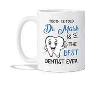 Tazza in Ceramica Tooth Be Told Is The Best Dentist Ever Tazza Personalizzata Tazzine da caffè Divertente Mug Natale per Colazione Compleanno 330Ml