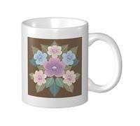 Tazza in ceramica tradizionale giapponese con fiori, elegante tazza da caffè Tee, tazza per acqua per casa e ufficio, 325 ml