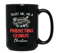 Tazza In Ceramica Trust Me I'M A Marketing Genius Black Per 330ML