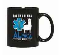 Tazza in Ceramica Unique Comfort Gift for Nurse Doctor And Llama Lover Trauma Llama Alpaca Ceramica Mugs Personalizzata Tazzine da caffè Durevole per Compleanno Colazione Uomo Donna 330Ml