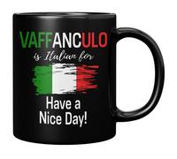 Tazza in Ceramica Vaffanculo Is Italian for Have A Nice Day Tazza Personalizzata Coffee Mug Durevole per Ufficio Colazione Natale 330Ml