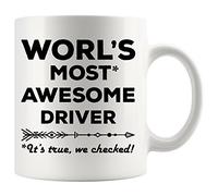 Tazza in Ceramica World's Most Awesome Driver Worlds Best Driver Ever New School Bus Driver Truck Trucker Taxi Tazza in Porcellana Alta qualità Mug Standard Coffee Mug per Collega Lavori 330ML