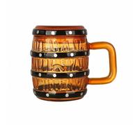 Tazza in Cristallo con Coperchio Retro Boccale da Birra in Cristallo Trasparente